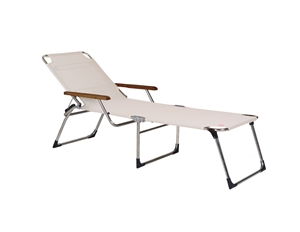 Fiam Amigo Sonnenliege mit Armlehnen Beige/ Weiß