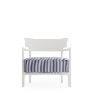 Kartell CARA MAT Outdoor-Sessel Weiß/ Blau