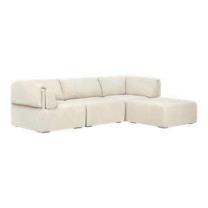 GUBI Wonder Sofa 3-Sitzer mit Armlehne und Chaiselongue Mumble 02