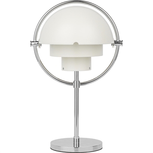 Gubi Multi-Lite Tragbare Lampe Chrom/Matt Weiß