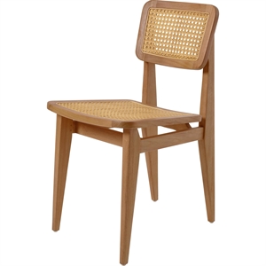 Gubi C-Chair Gartenstuhl Französisches Rohrgeflecht/Naturteak