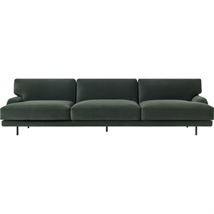 Gubi Flaneur 3-Sitzer Sofa Schwarz/ Asator 0984
