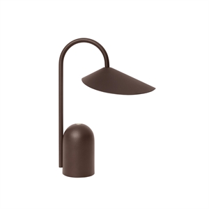 Tragbare Lampe Arum von Ferm Living in dunkler Schokolade