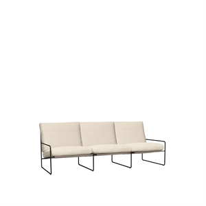 Ferm Living Desert 3-Sitzer Sofa Bouclé/ Schwarz/ Gebrochenes Weiß