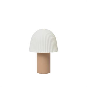 Tragbare Lampe „Frill“ von Ferm Living in Rosa/ Weiß