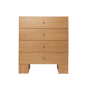 Ferm Living Kuben Kommode 1x4 Eiche Natur