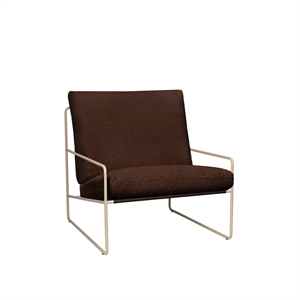 Ferm Living Desert 1-Sitzer-Sofa, reines Bouclé/Kaschmir/Kastanie