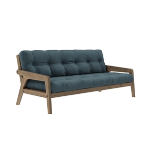 Karup Grab Schlafsofa, Johannisbrotbraun/757 Petrolblau
