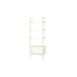&Tradition Rombe Full Bay IF3 Schrankregal, Lackierte Eiche/Alabaster