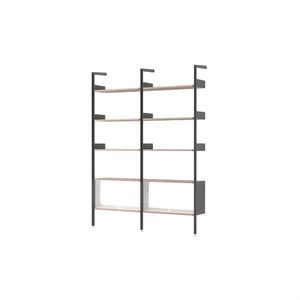 &Tradition Rombe IF3 &IF6 Regalsystem Konfiguration E Lackierter Walnuss/Anthrazit