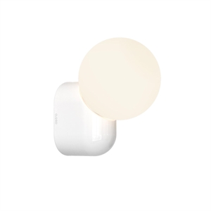Astro Lyra Single Wandlampe Glanzglasur Weiß