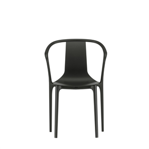 Vitra Belleville Outdoor Chair mit Armlehnen und Kunststoffschale Schwarz