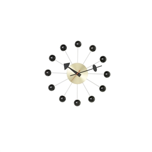 Vitra Ball Clock Wanduhr Schwarz/ Messing