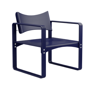 Verner Panton Serie 270 F Esszimmerstuhl mit Armlehnen Blau