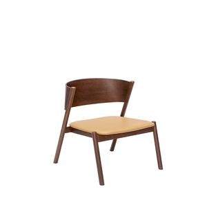 Hübsch Oblique Sessel Leder/Dunkelbraun