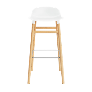 Normann Copenhagen Form Barhocker H75 cm Weiß/Eiche