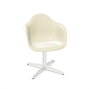 Vitra Eames Fiberglas DAL Esszimmerstuhl Pergament/Glattweiß