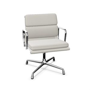 Vitra Soft Pad EA 208 Bürostuhl mit Drehfunktion, Zement/ Chrom