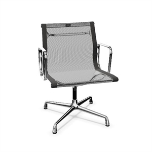 Vitra Aluminium EA 107 Bürostuhl Netzgewebe Dunkelgrau/ Chrom