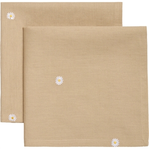 Decotique Daisy Serviette Set aus 2 Beige