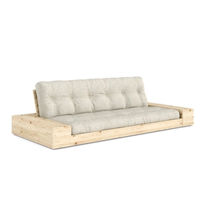 Lampensockel Schlafsofa mit seitlichem Kasten und 5-lagiger Matratze, Roh/640 Soft Chalk