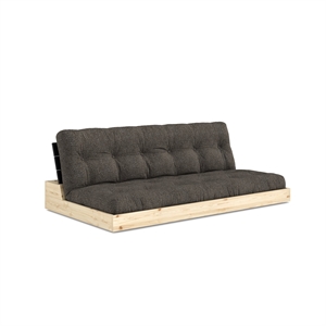 Lampensockel Schlafsofa mit 5-lagiger Matratze, Farbe: Black Night/642 Mellow Brown