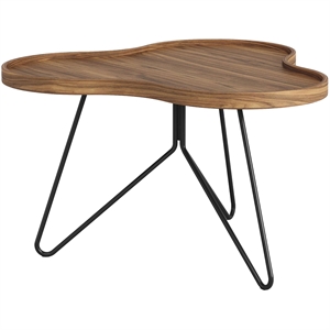 Couchtisch "Swedese Flower Mono", 66 x 39 cm , Schwarz/ Walnuss