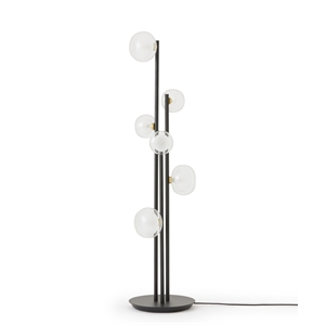 TOOY Nabila 552.66L Stehlampe Schwarz/ Gebürstetes Messing/ Klar