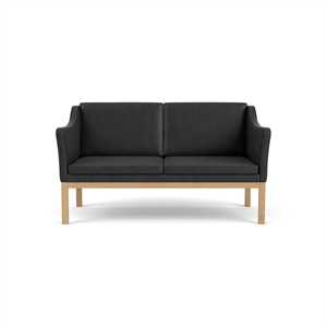 FDB Furniture L45 2-Sitzer Sofa Schwarz