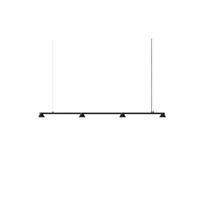 Normann Copenhagen Hat Linear Pendelleuchte Groß Schwarz