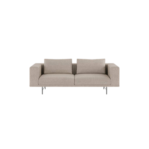 Vipp Loft 2-Sitzer-Sofa Brook Beige/ Kastanie/Edelstahl