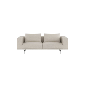 Vipp Loft 2-Sitzer Sofa, Wellenform, Gebrochenes Weiß/ Hellgrau/ Schwarz