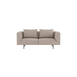 Vipp Chimney 2-Sitzer Sofa Brook Beige/ Kastanie/Schwarz