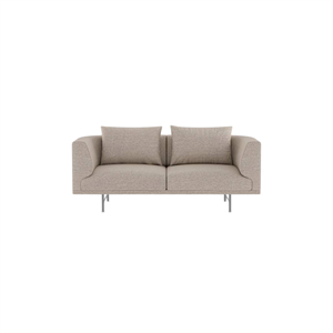 Vipp Chimney 2-Sitzer Sofa Brook Beige/ Kastanie/Edelstahl