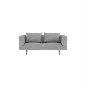 Vipp Chimney 2-Sitzer-Sofa Brook Grau Melange/Edelstahl