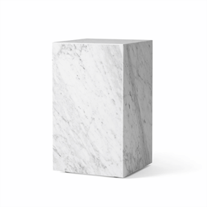 Audo Plinth Couchtisch Hoch Carrara Marmor