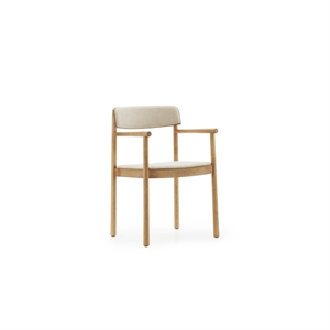 Normann Copenhagen Timb Esszimmerstuhl mit Armlehnen, Gepolstert, Hellbraun/Hallingdal 220