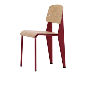 Vitra Standard Dining Chair Japanisches Rot/Eiche
