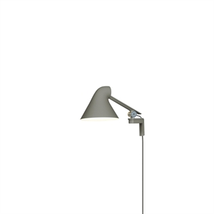 Louis Poulsen NJP Wandlampe Kurzer Arm 2700K Licht Aluminium/ Grau