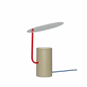 Hübsch Disc Tischlampe Khaki/Rot/Strukturiert