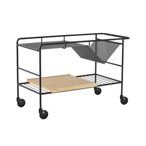 &Tradition Alima NDS1 Trolley Schwarz/ Lackierte Eiche
