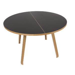 Bent Hansen Primum Esstisch Schwarz Linoleum/Eiche