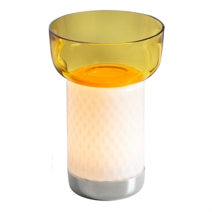 Artemide Bontá Transportable Lampe Topaz mit Glasschale