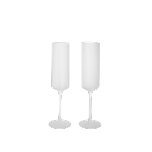 Ferm Living Ripple Champagner 15cl 2er-Set, Mattiert