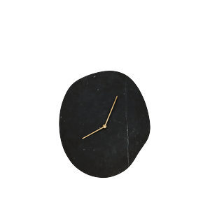 Ferm Living Melt Wanduhr Schwarz Marmor
