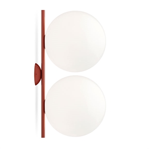 Flos IC C/W2 Doppelwandleuchte Dunkelrot