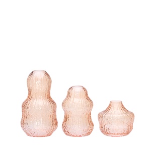 Hübsch Fuyu Vase 3er Set Braun