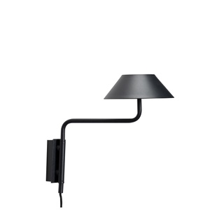 Hübsch Wandlampe mit Abdeckung, Schwarz