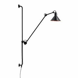 Lampe Gras N214 Væglampe Mat Sort & Mat Sort/Kobber