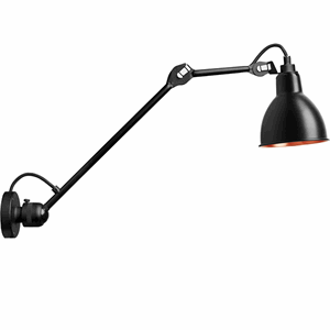 Lampe Gras N304 L40 Væglampe Mat Sort & Mat Sort/Kobber Hardwired